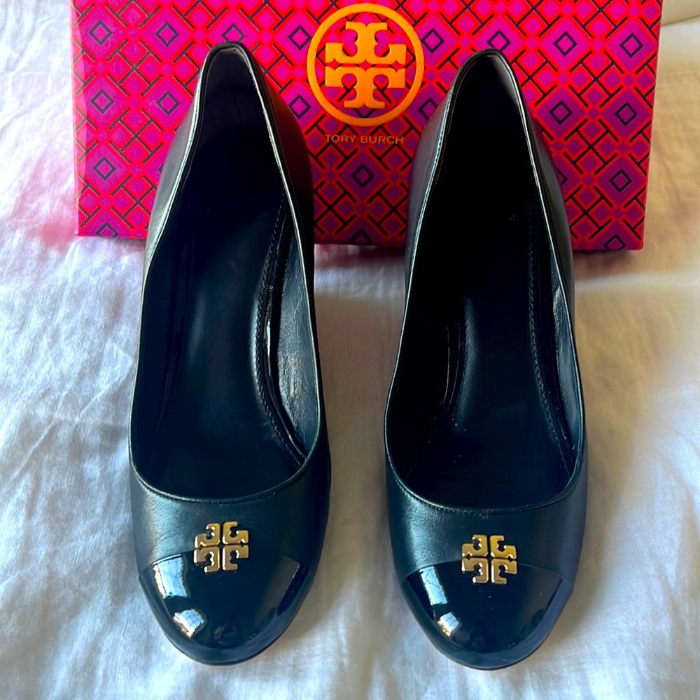 Tory Burch leather wedge Jolie 85mm size 9M
